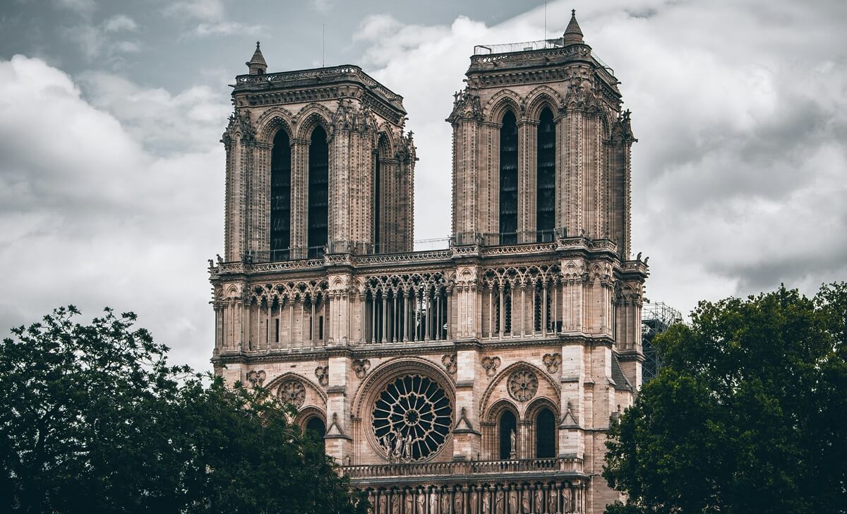 Fachada de la Catedral de Notre Dame, París. Fachada de la Catedral de Notre Dame, París.