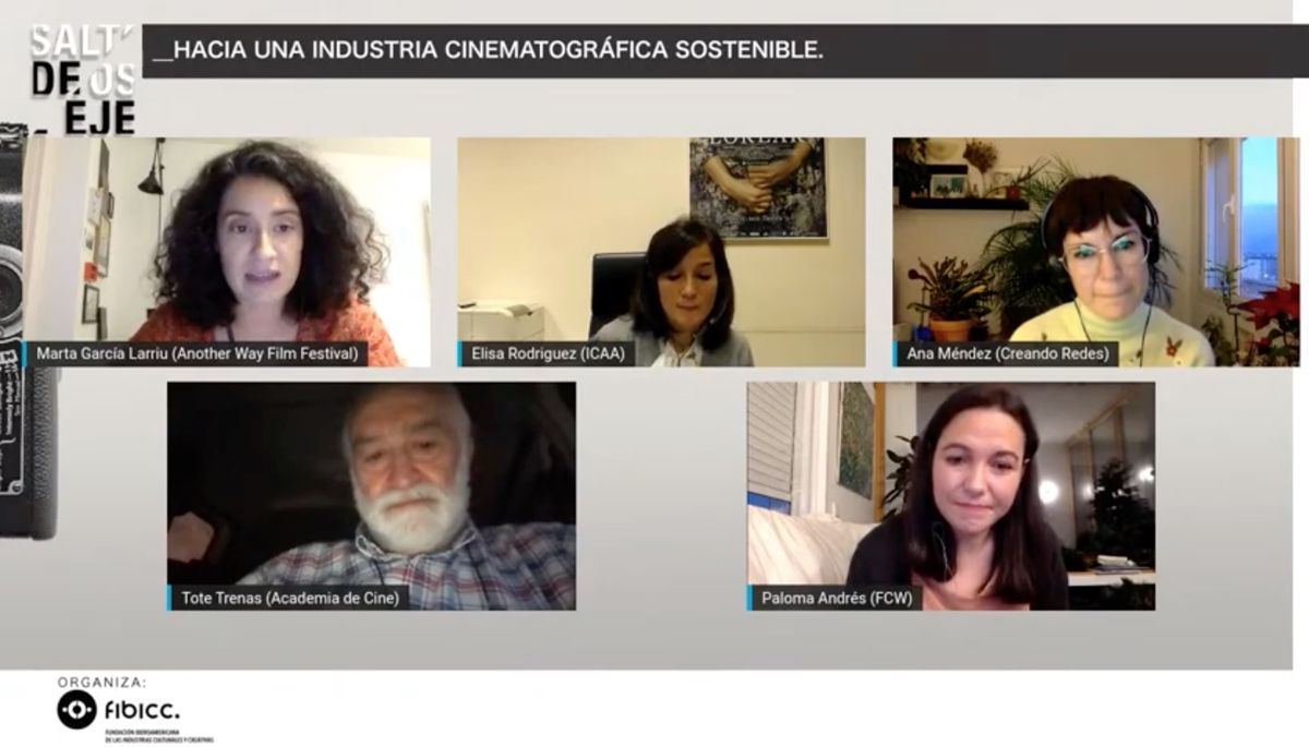 Hacia una industria cinematográfica sostenible. Saltos de Eje, 2021